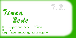 timea mede business card